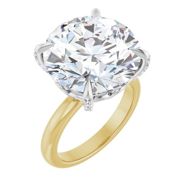 Claw-Prong Accented Engagement Ring