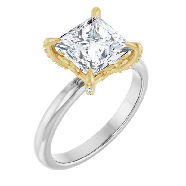 Claw-Prong Accented Engagement Ring