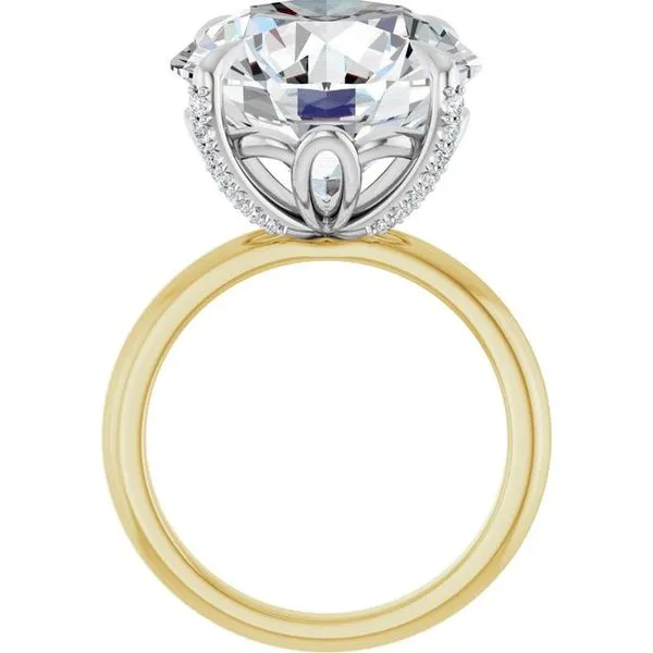 Claw-Prong Accented Engagement Ring Image 2 Ocean View Jewelers Millville, DE