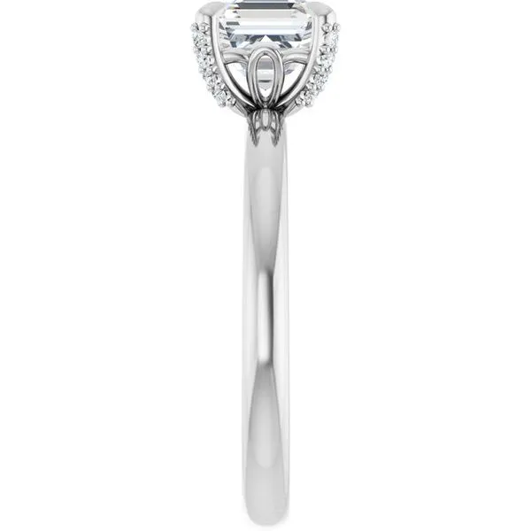 Claw-Prong Accented Engagement Ring Image 4 Stuart Benjamin & Co. Jewelry Designs San Diego, CA