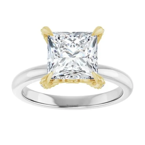 Claw-Prong Accented Engagement Ring Image 3 Shipley's Fine Jewelry Hampstead, MD