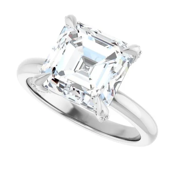 Claw-Prong Accented Engagement Ring Image 5 Austin's Fine Diamonds & Jewelry Lyndhurst, NJ