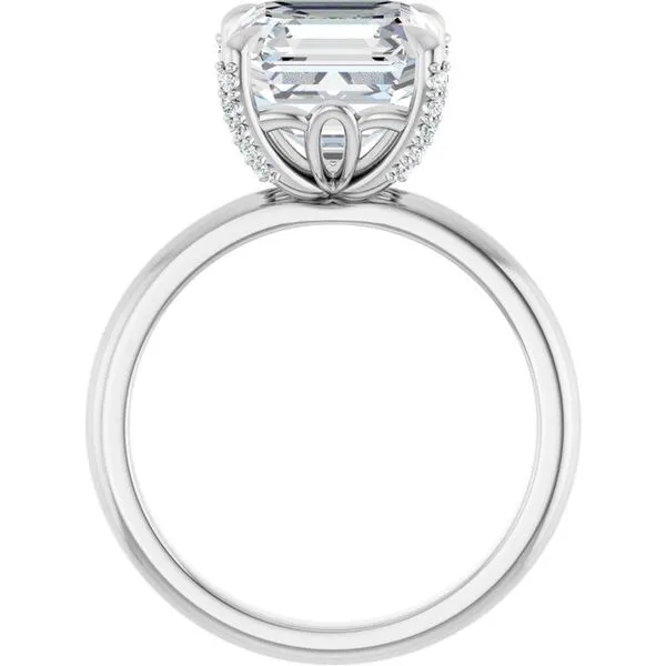 Claw-Prong Accented Engagement Ring Image 2 J. West Jewelers Round Rock, TX