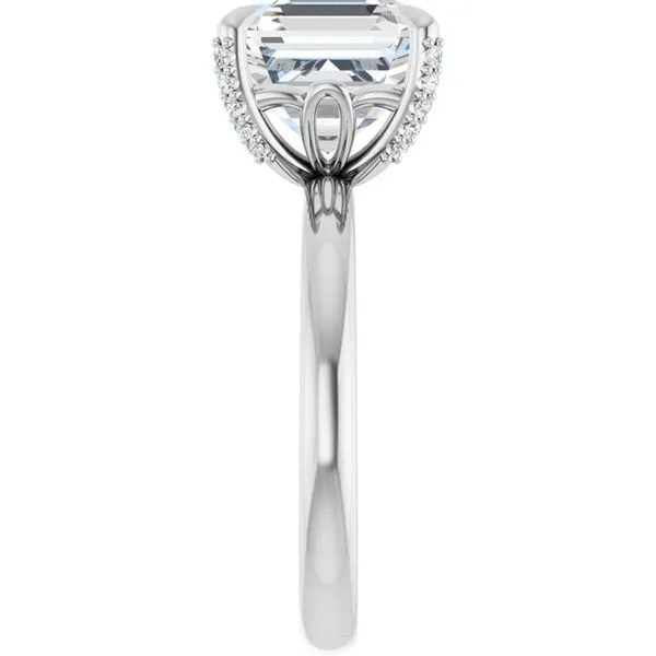 Claw-Prong Accented Engagement Ring Image 4 Ocean View Jewelers Millville, DE