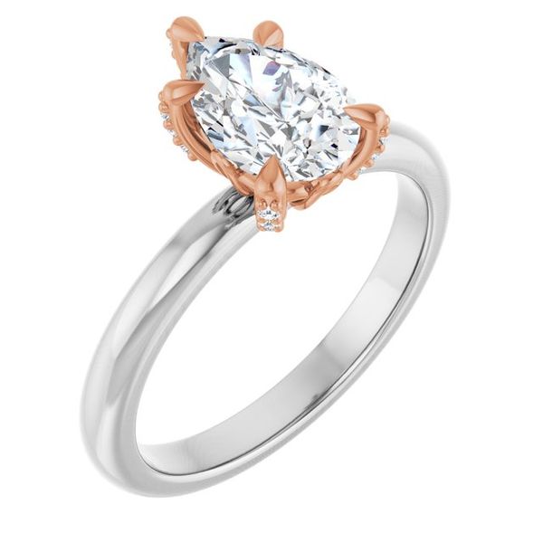 Claw-Prong Accented Engagement Ring