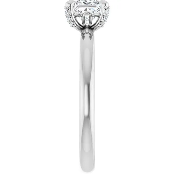 Claw-Prong Accented Engagement Ring Image 4 Austin's Fine Diamonds & Jewelry Lyndhurst, NJ