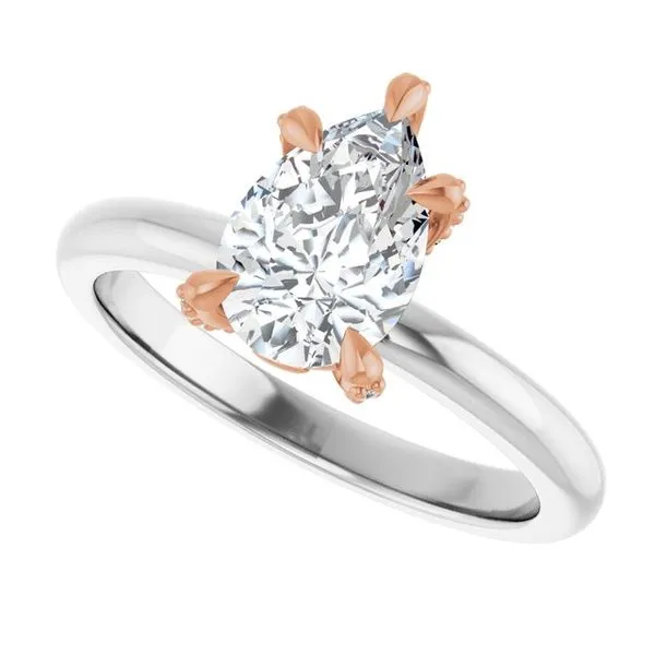 Claw-Prong Accented Engagement Ring Image 5 Natale Jewelers Sewell, NJ