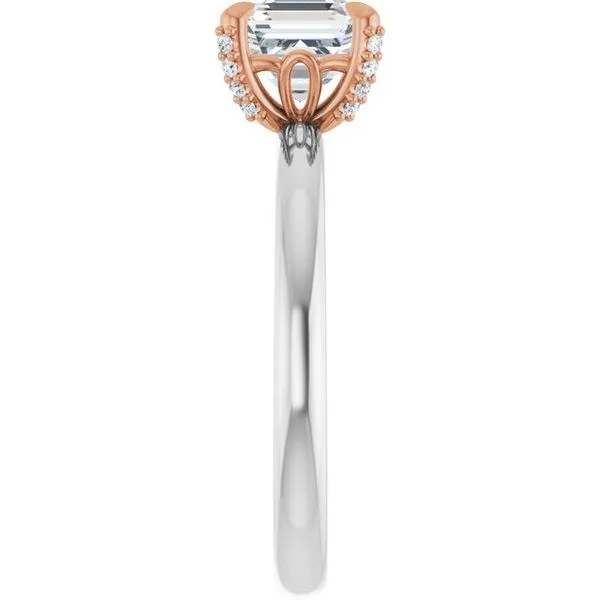 Claw-Prong Accented Engagement Ring Image 4 J. West Jewelers Round Rock, TX