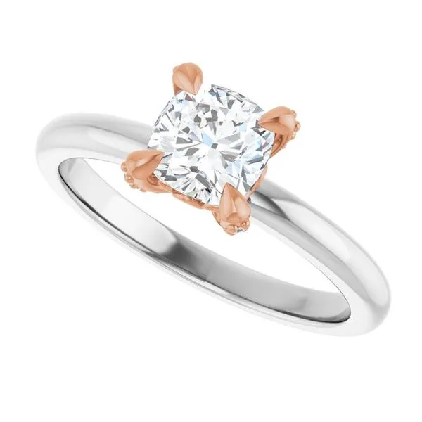 Claw-Prong Accented Engagement Ring Image 5 Vulcan's Forge LLC KANSAS CITY, MO