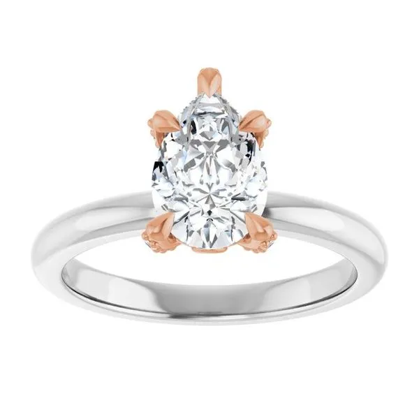 Claw-Prong Accented Engagement Ring Image 3 JF Jones Jewelers Rochester, NY