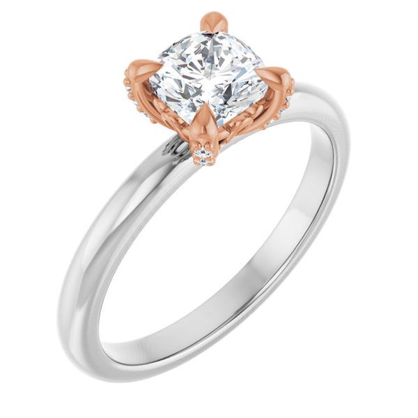 Claw-Prong Accented Engagement Ring