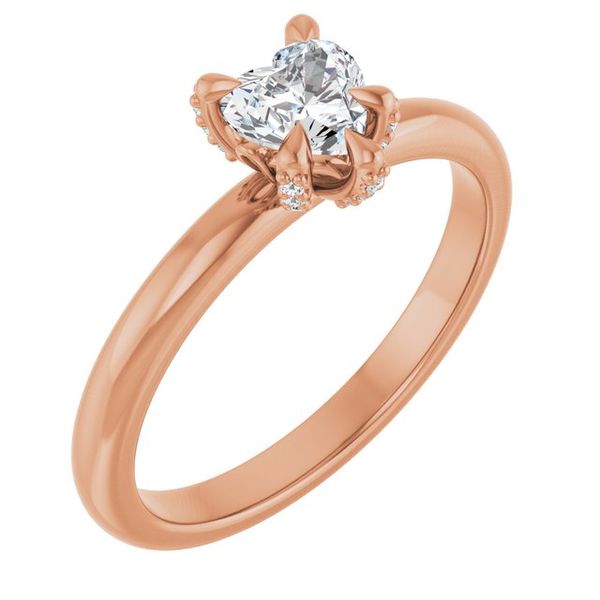 Claw-Prong Accented Engagement Ring