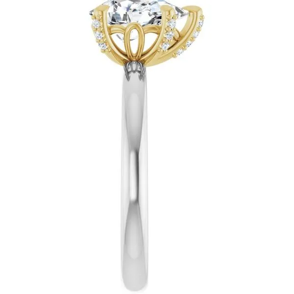 Claw-Prong Accented Engagement Ring Image 4 Stuart Benjamin & Co. Jewelry Designs San Diego, CA