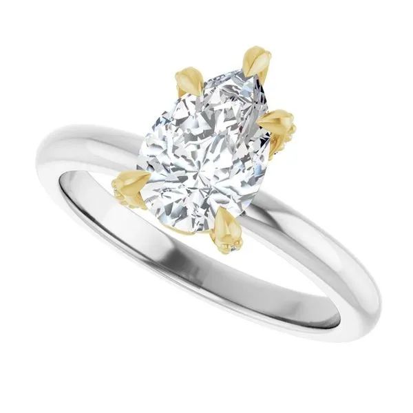 Claw-Prong Accented Engagement Ring Image 5 Stuart Benjamin & Co. Jewelry Designs San Diego, CA