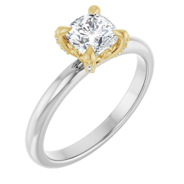 Claw-Prong Accented Engagement Ring