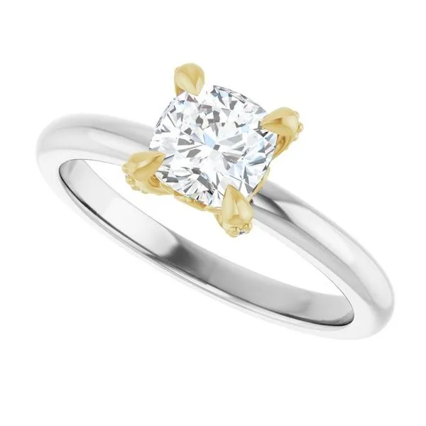 Claw-Prong Accented Engagement Ring Image 5 Clater Jewelers Louisville, KY