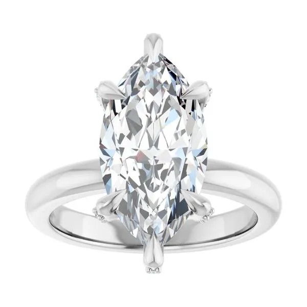 Claw-Prong Accented Engagement Ring Image 3 Shipley's Fine Jewelry Hampstead, MD
