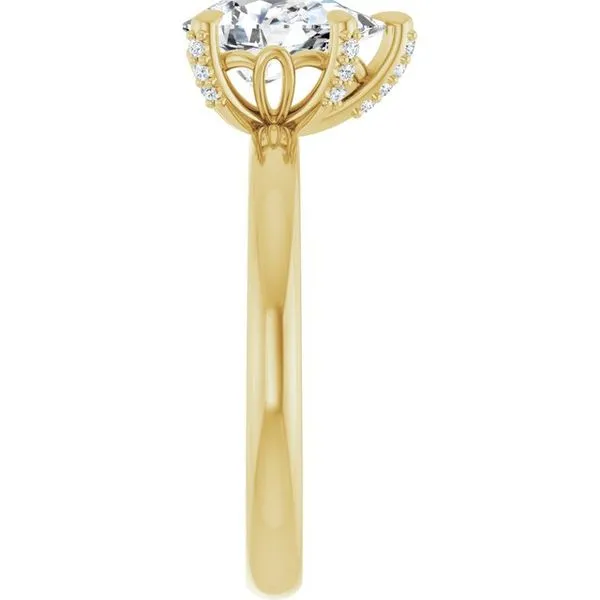 Claw-Prong Accented Engagement Ring Image 4 Northwood Jewelers Northwood, OH