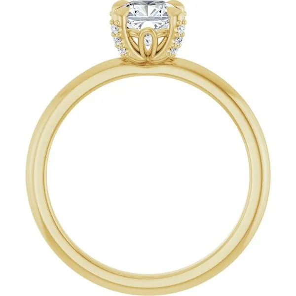 Claw-Prong Accented Engagement Ring Image 2 Ocean View Jewelers Millville, DE