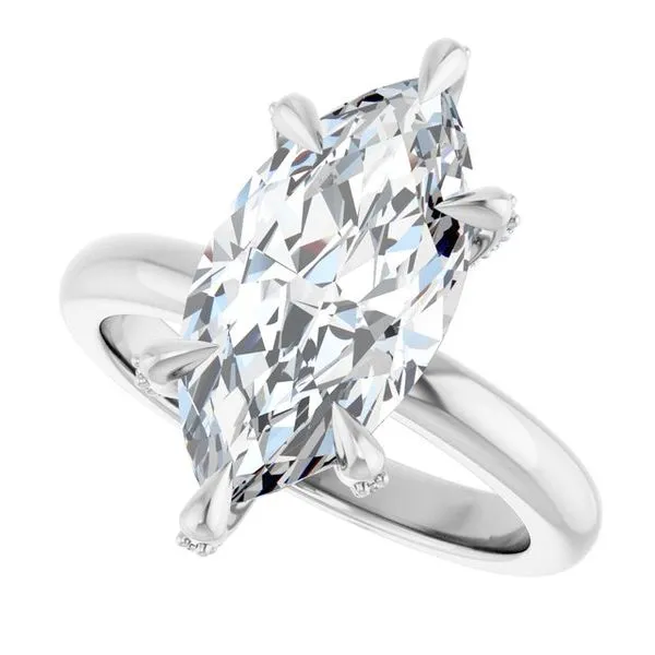 Claw-Prong Accented Engagement Ring Image 5 Arezzo Jewelers Elmwood Park, IL