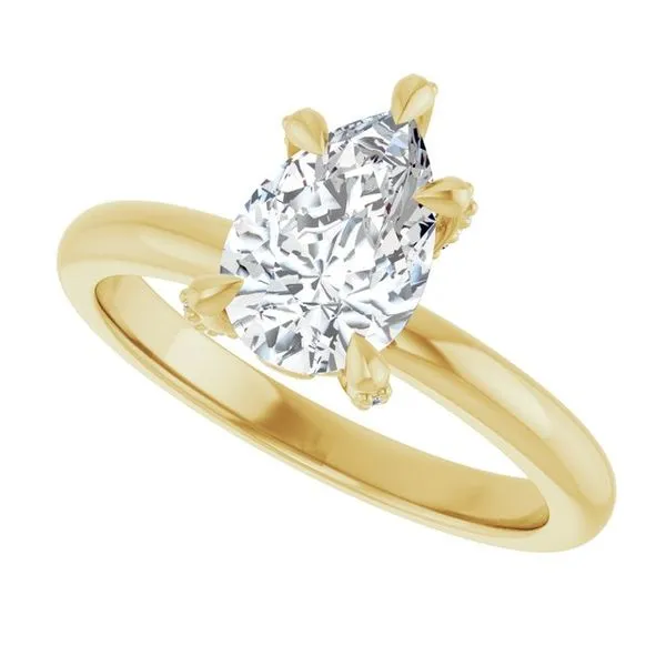 Claw-Prong Accented Engagement Ring Image 5 Futer Bros Jewelers York, PA