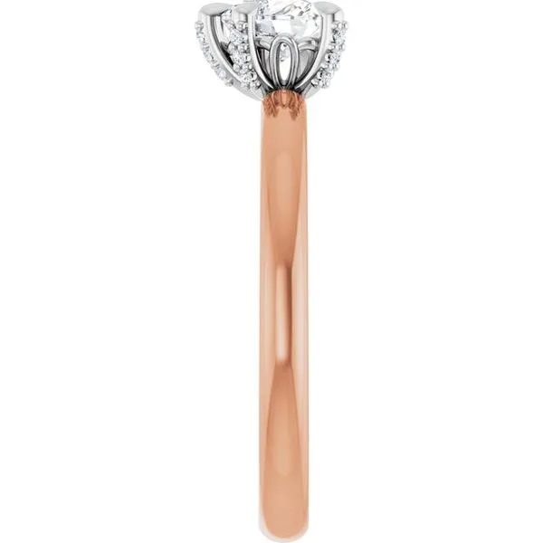 Claw-Prong Accented Engagement Ring Image 4 J. West Jewelers Round Rock, TX