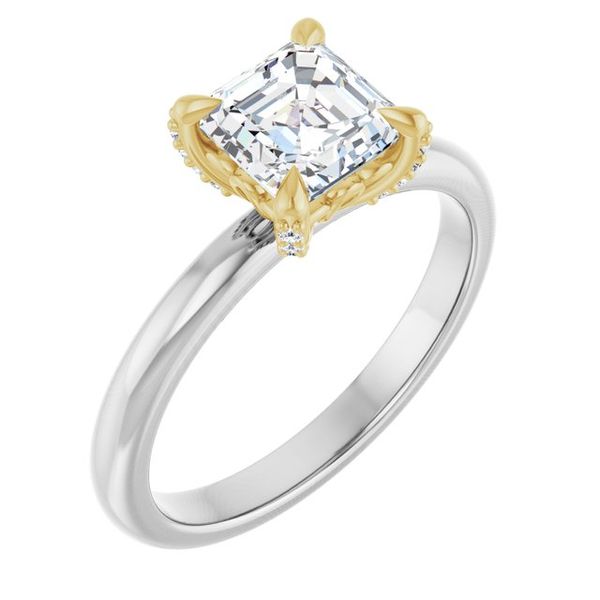 Claw-Prong Accented Engagement Ring