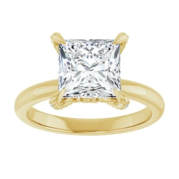 Claw-Prong Accented Engagement Ring Image 3 Mark Jewellers La Crosse, WI