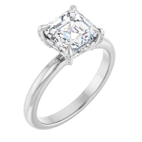 Claw-Prong Accented Engagement Ring