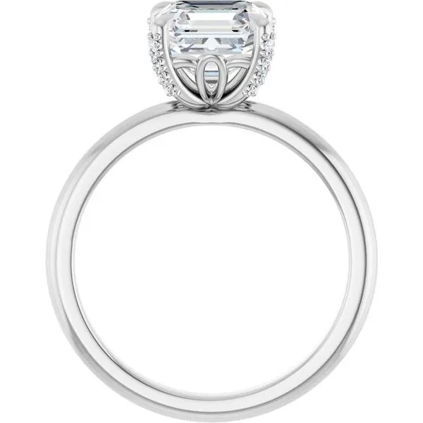 Claw-Prong Accented Engagement Ring Image 2 JF Jones Jewelers Rochester, NY