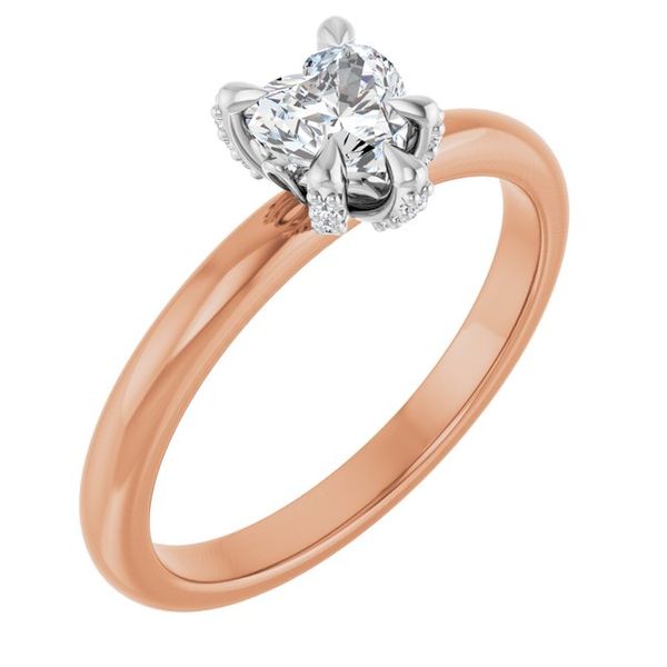 Claw-Prong Accented Engagement Ring