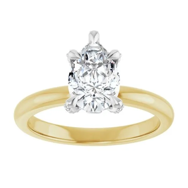 Claw-Prong Accented Engagement Ring Image 3 Michael Szwed Jewelers Longmeadow, MA
