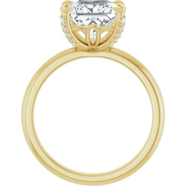 Claw-Prong Accented Engagement Ring Image 2 Don's Jewelry & Design Washington, IA