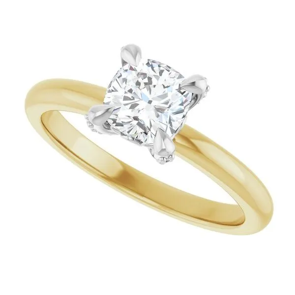 Claw-Prong Accented Engagement Ring Image 5 Clater Jewelers Louisville, KY