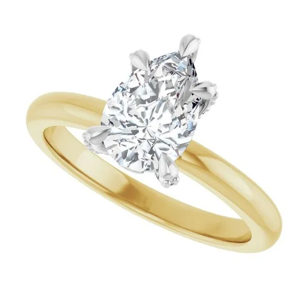Claw-Prong Accented Engagement Ring Image 5 Northwood Jewelers Northwood, OH