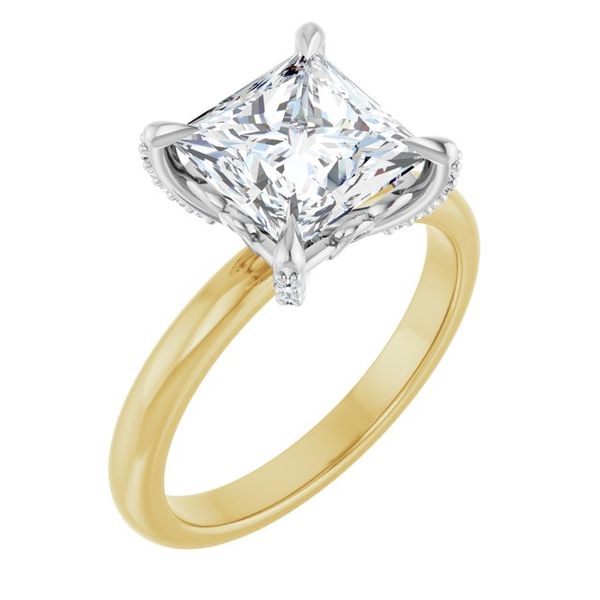 Claw-Prong Accented Engagement Ring