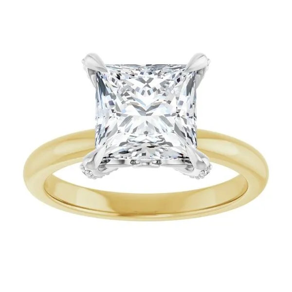 Claw-Prong Accented Engagement Ring Image 3 Michael Szwed Jewelers Longmeadow, MA