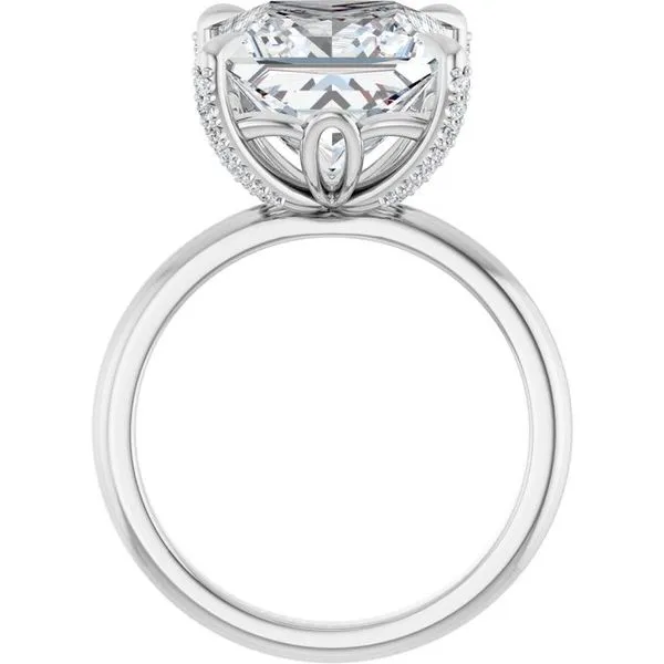Claw-Prong Accented Engagement Ring Image 2 Michael Szwed Jewelers Longmeadow, MA