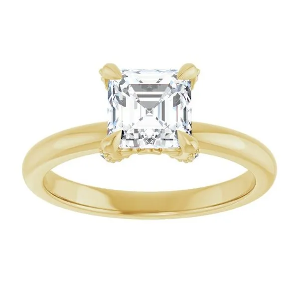 Claw-Prong Accented Engagement Ring Image 3 Stuart Benjamin & Co. Jewelry Designs San Diego, CA