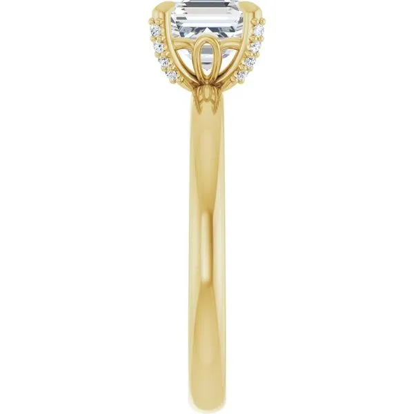 Claw-Prong Accented Engagement Ring Image 4 Michael Szwed Jewelers Longmeadow, MA