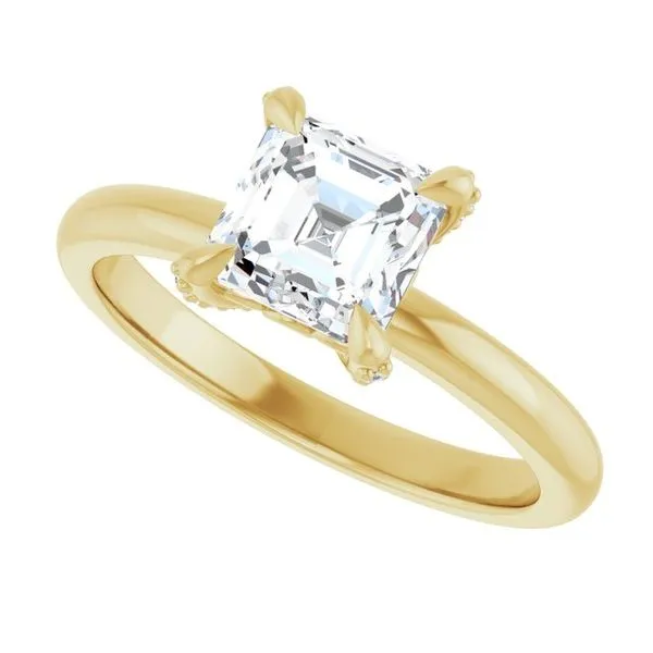 Claw-Prong Accented Engagement Ring Image 5 Stuart Benjamin & Co. Jewelry Designs San Diego, CA