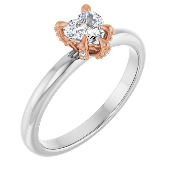 Claw-Prong Accented Engagement Ring