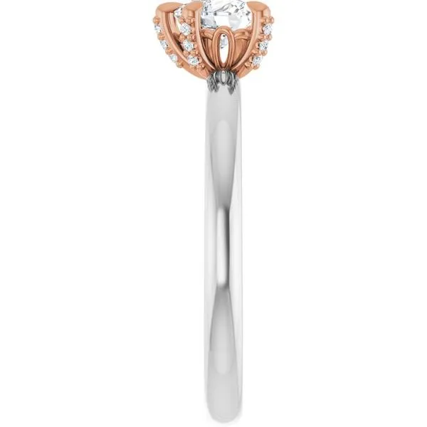 Claw-Prong Accented Engagement Ring Image 4 Stuart Benjamin & Co. Jewelry Designs San Diego, CA