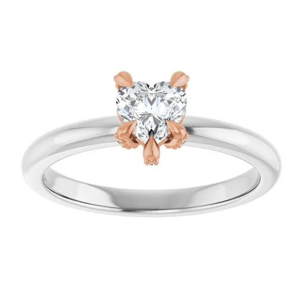 Claw-Prong Accented Engagement Ring Image 3 Don's Jewelry & Design Washington, IA