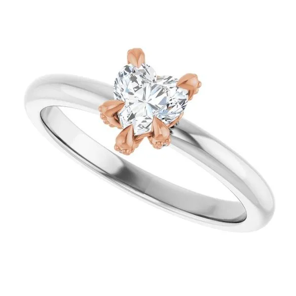 Claw-Prong Accented Engagement Ring Image 5 J. West Jewelers Round Rock, TX