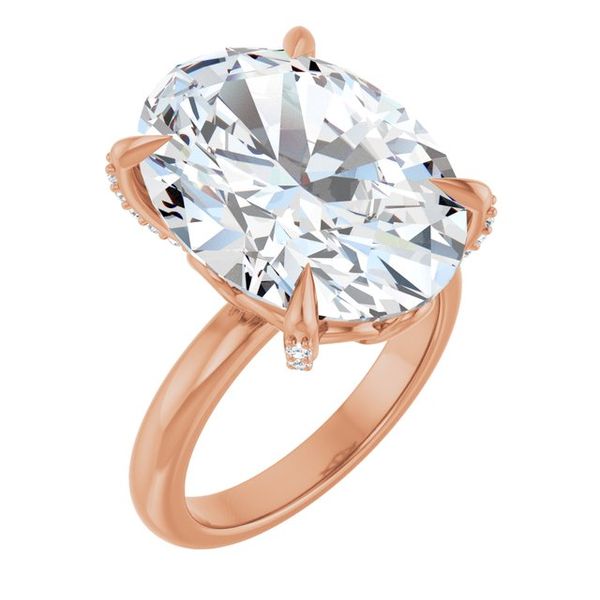 Claw-Prong Accented Engagement Ring