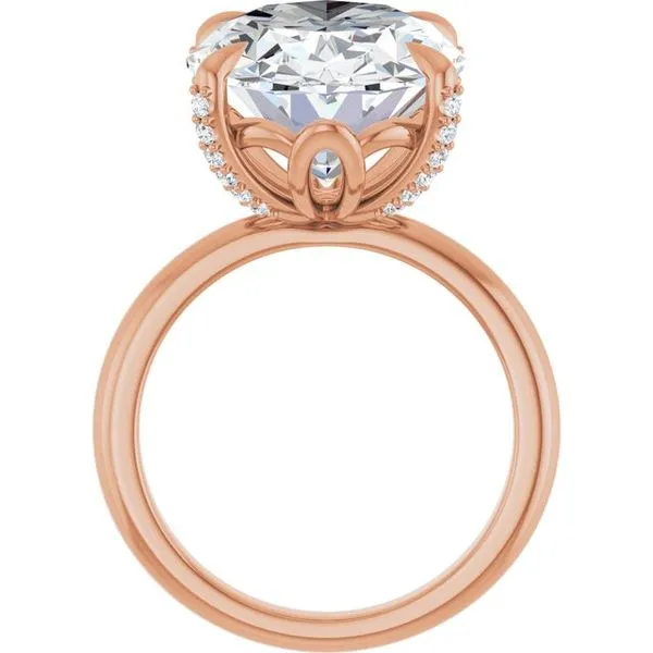 Claw-Prong Accented Engagement Ring Image 2 Don's Jewelry & Design Washington, IA