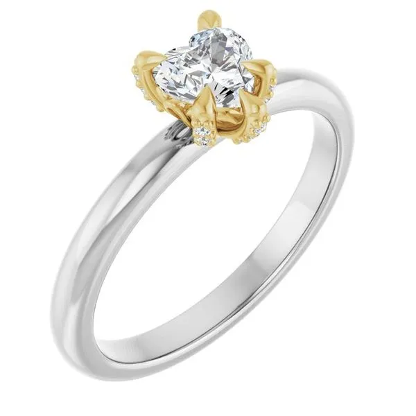 Claw-Prong Accented Engagement Ring Don's Jewelry & Design Washington, IA