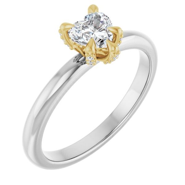 Claw-Prong Accented Engagement Ring