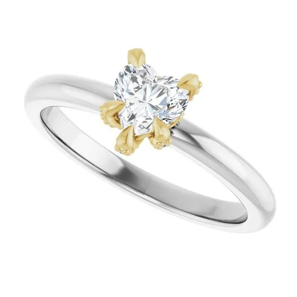 Claw-Prong Accented Engagement Ring Image 5 Northwood Jewelers Northwood, OH